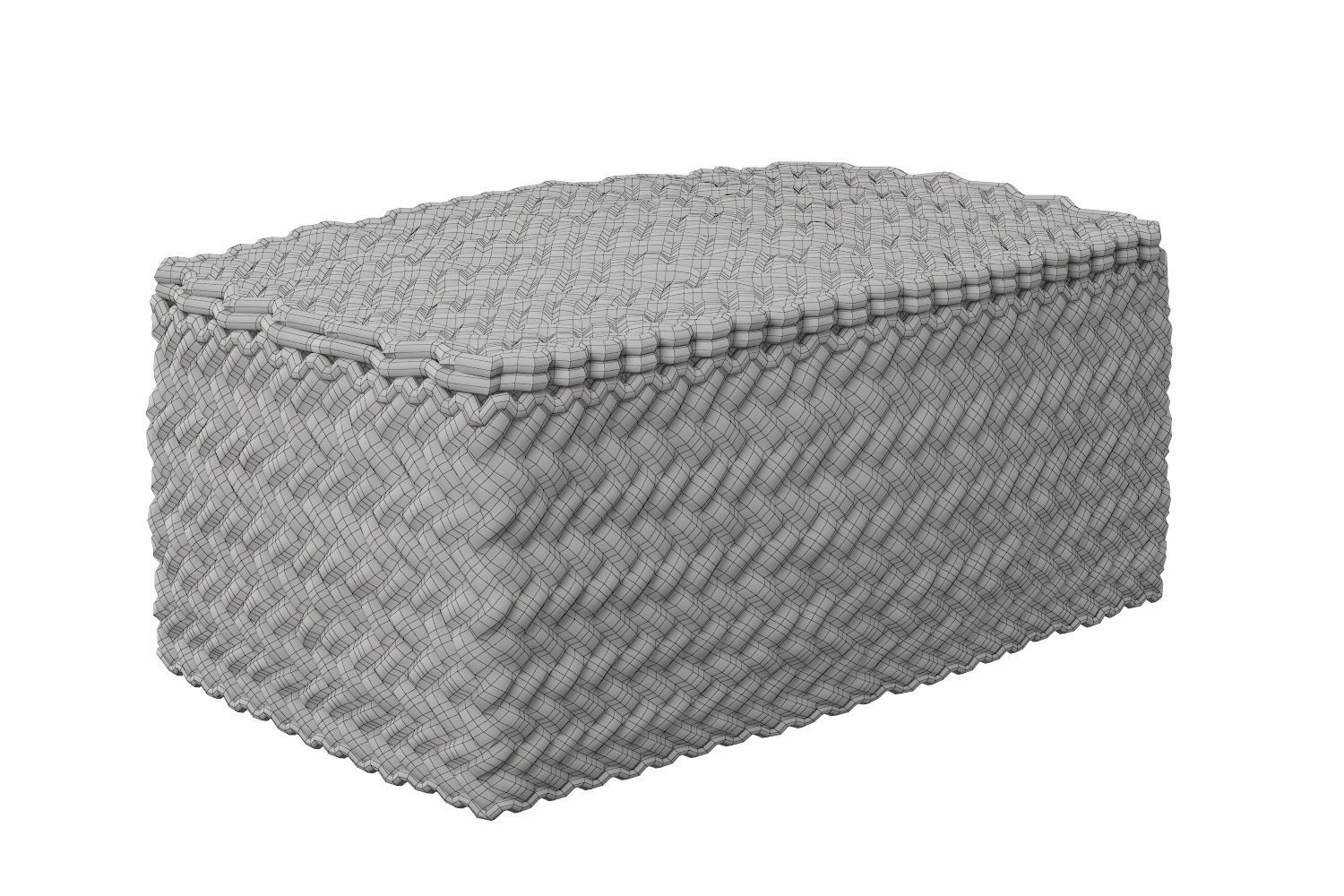 Wicker basket 3D model_6