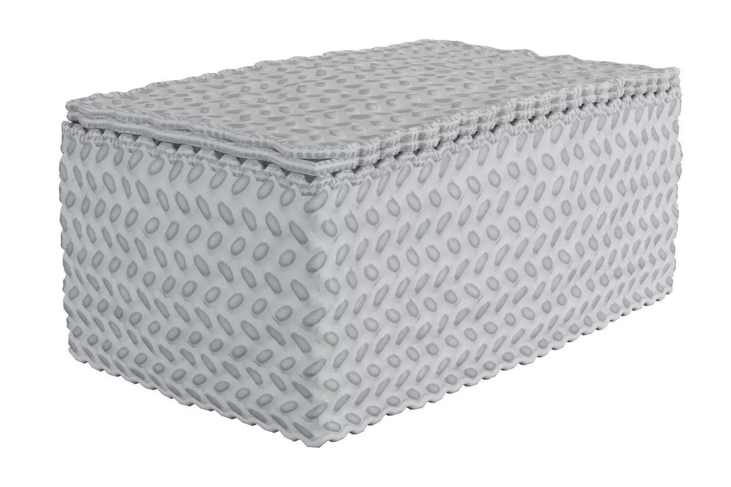 Wicker basket 3D model_0