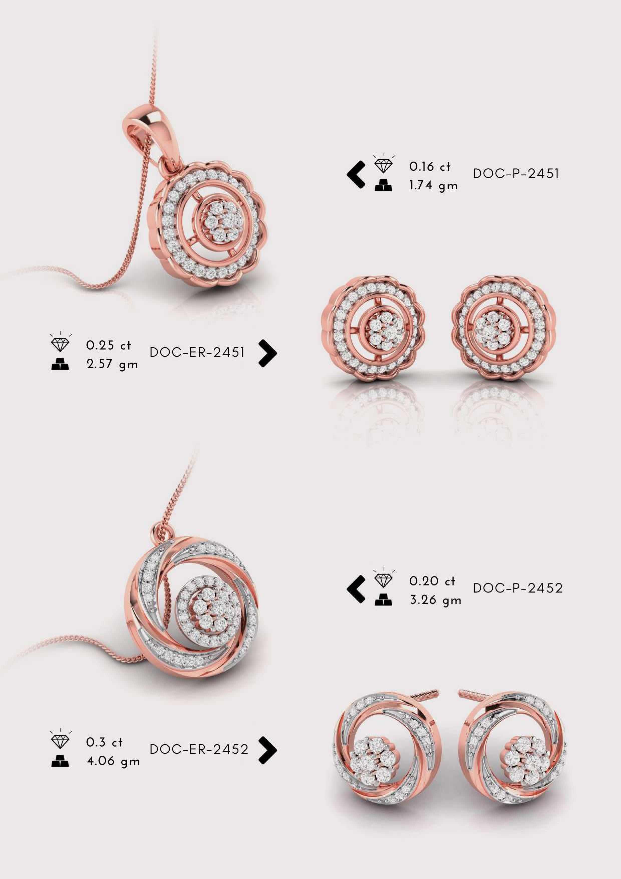 Diamond Pendent with earring Set 3D print model_16