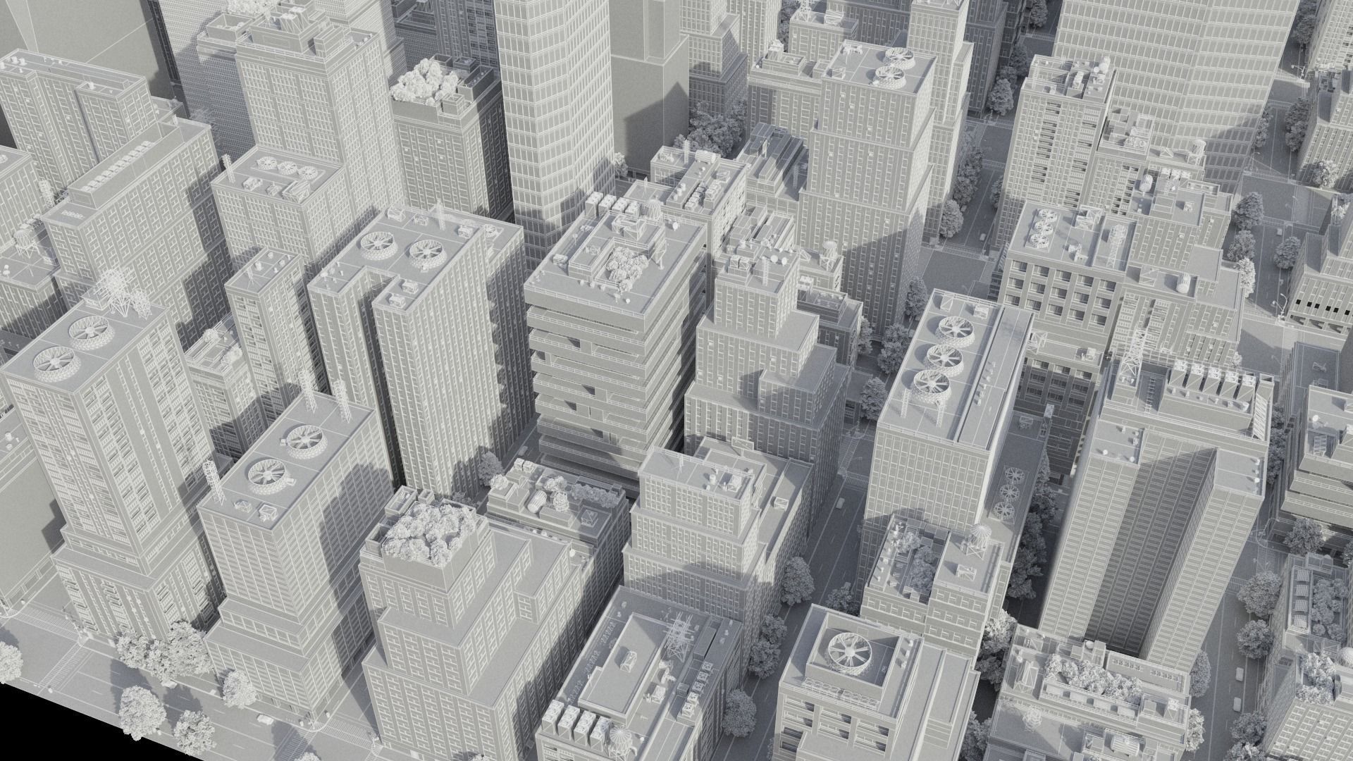 Realistic City S2 MAYA Low-poly 3D model_43
