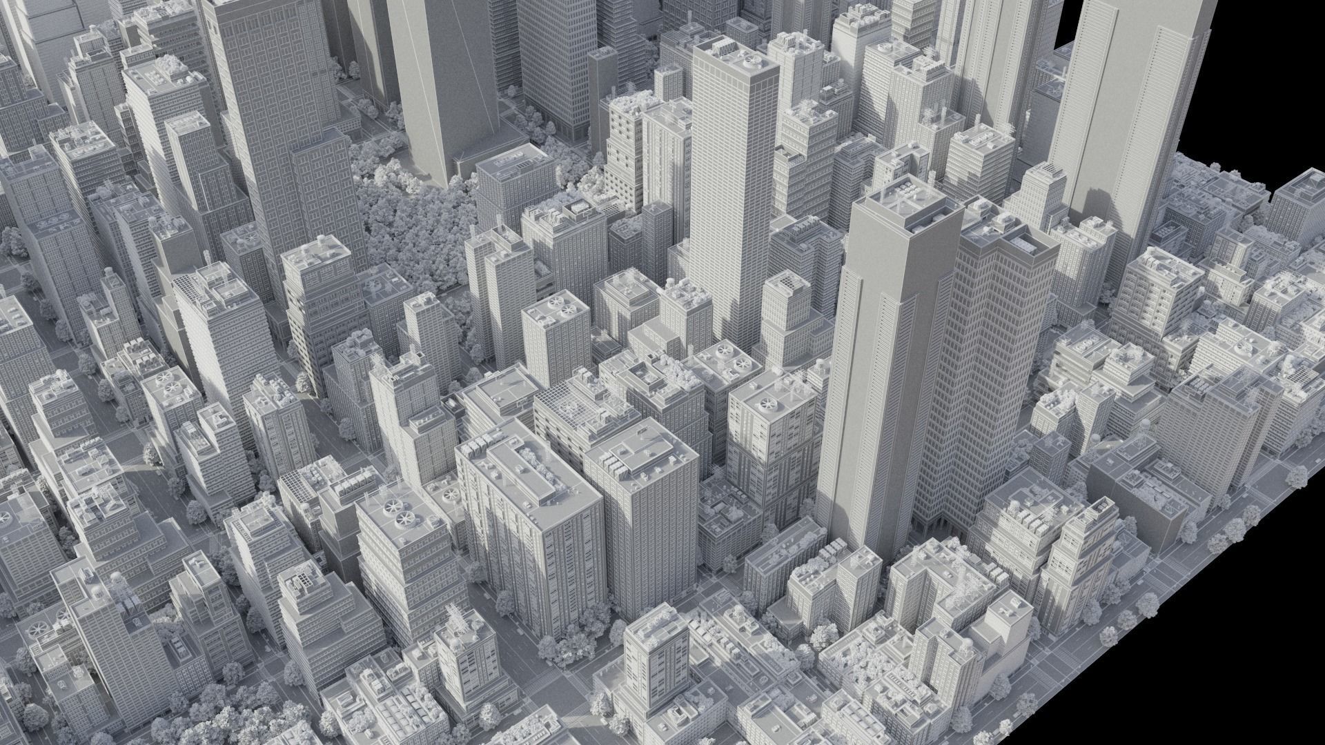 Realistic City S2 MAYA Low-poly 3D model_41