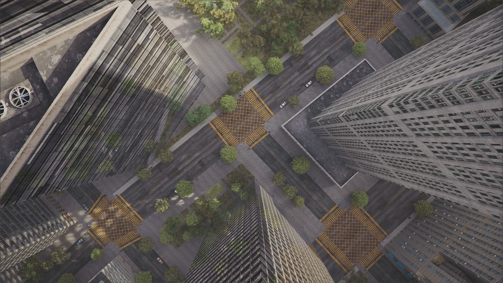 Realistic City S2 MAYA Low-poly 3D model_17