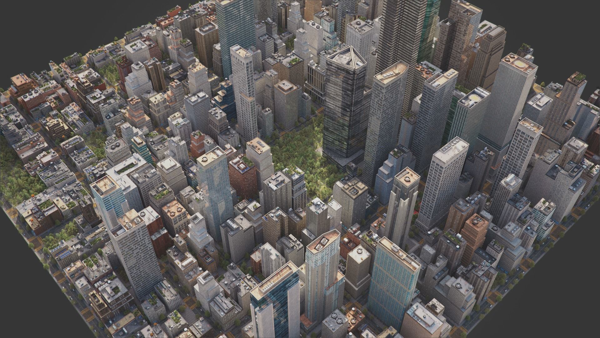 Realistic City S2 MAYA Low-poly 3D model_9