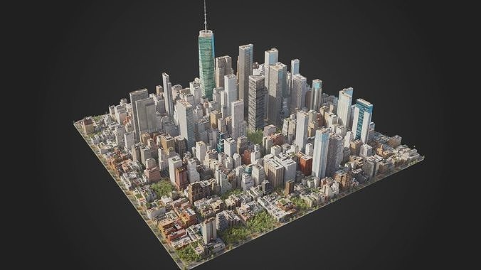 Realistic City S2 MAYA Low-poly 3D model 2