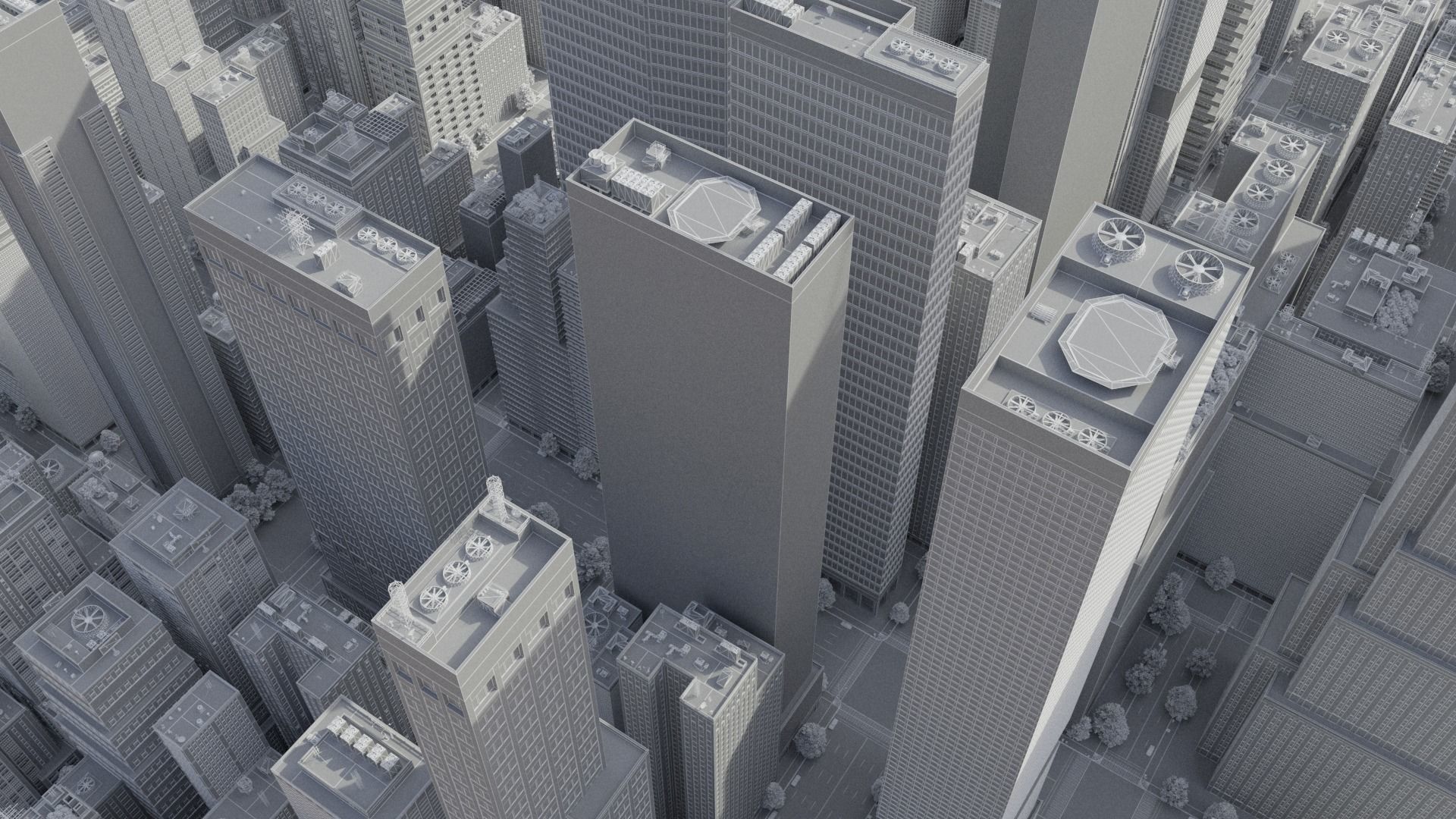 Realistic City S2 MAYA Low-poly 3D model_54