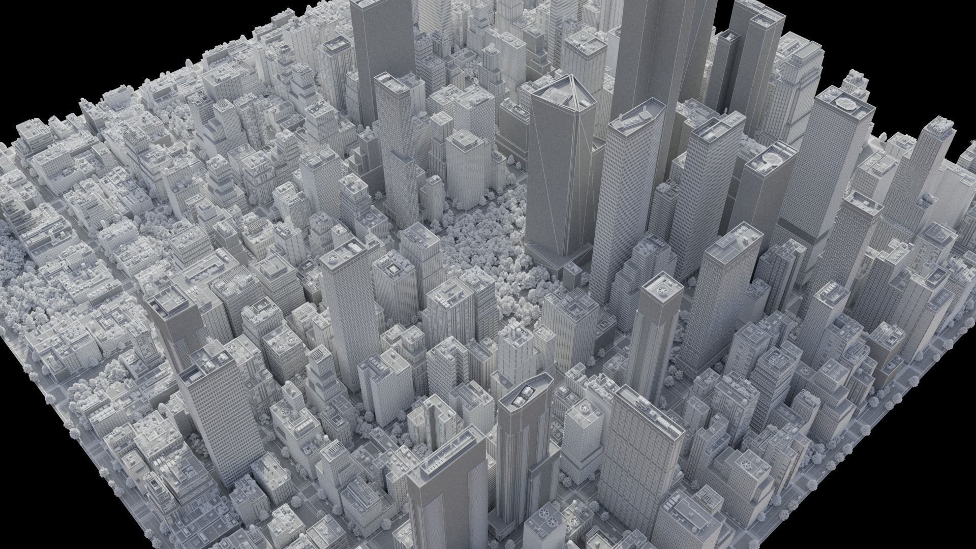 Realistic City S2 MAYA Low-poly 3D model_33