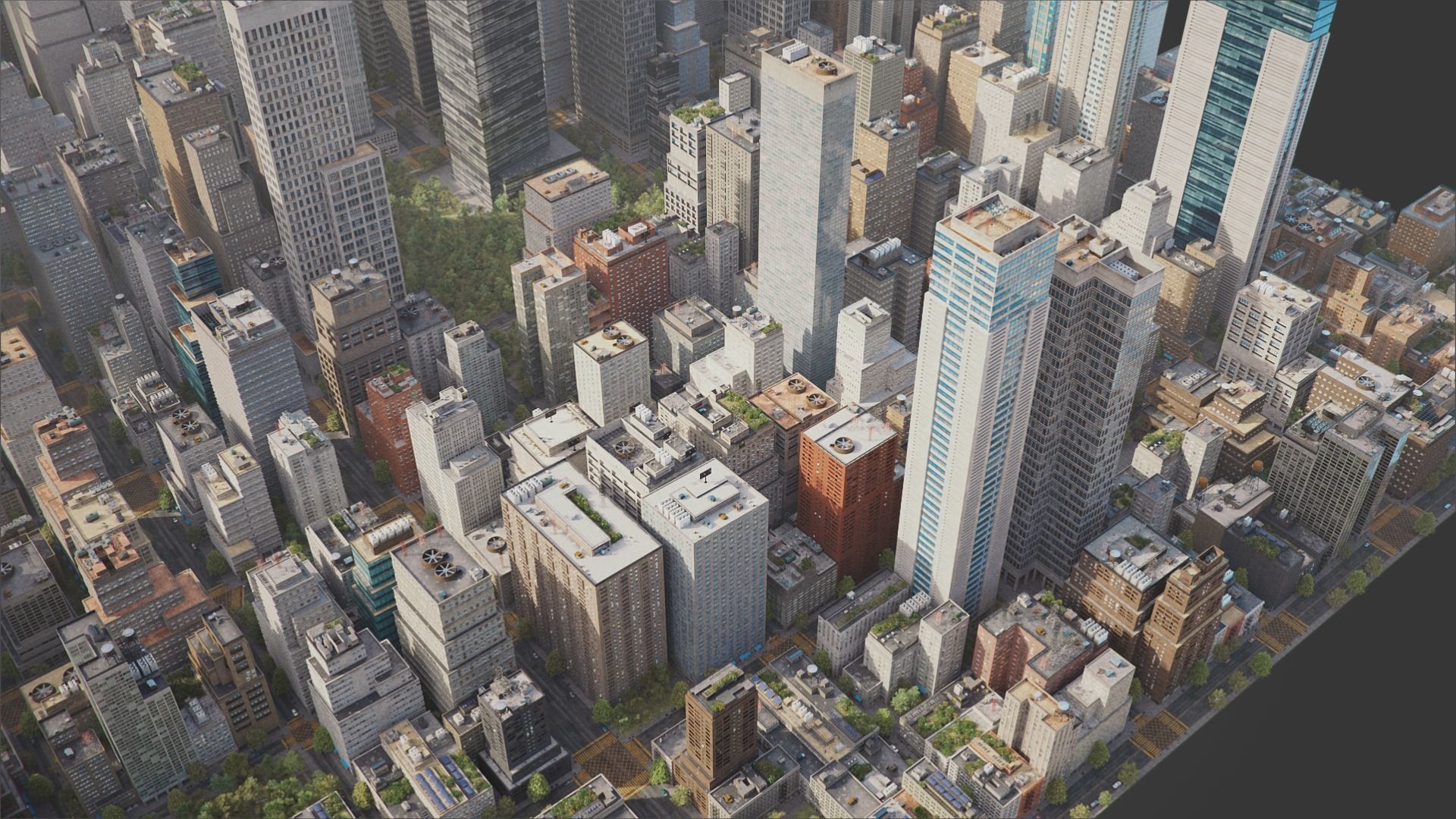 Realistic City S2 MAYA Low-poly 3D model_12