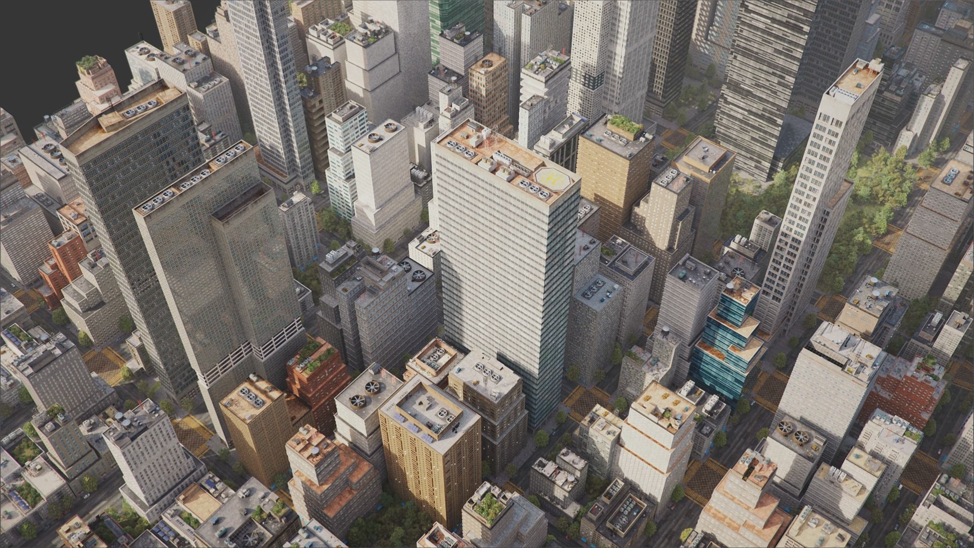 Realistic City S2 MAYA Low-poly 3D model_13