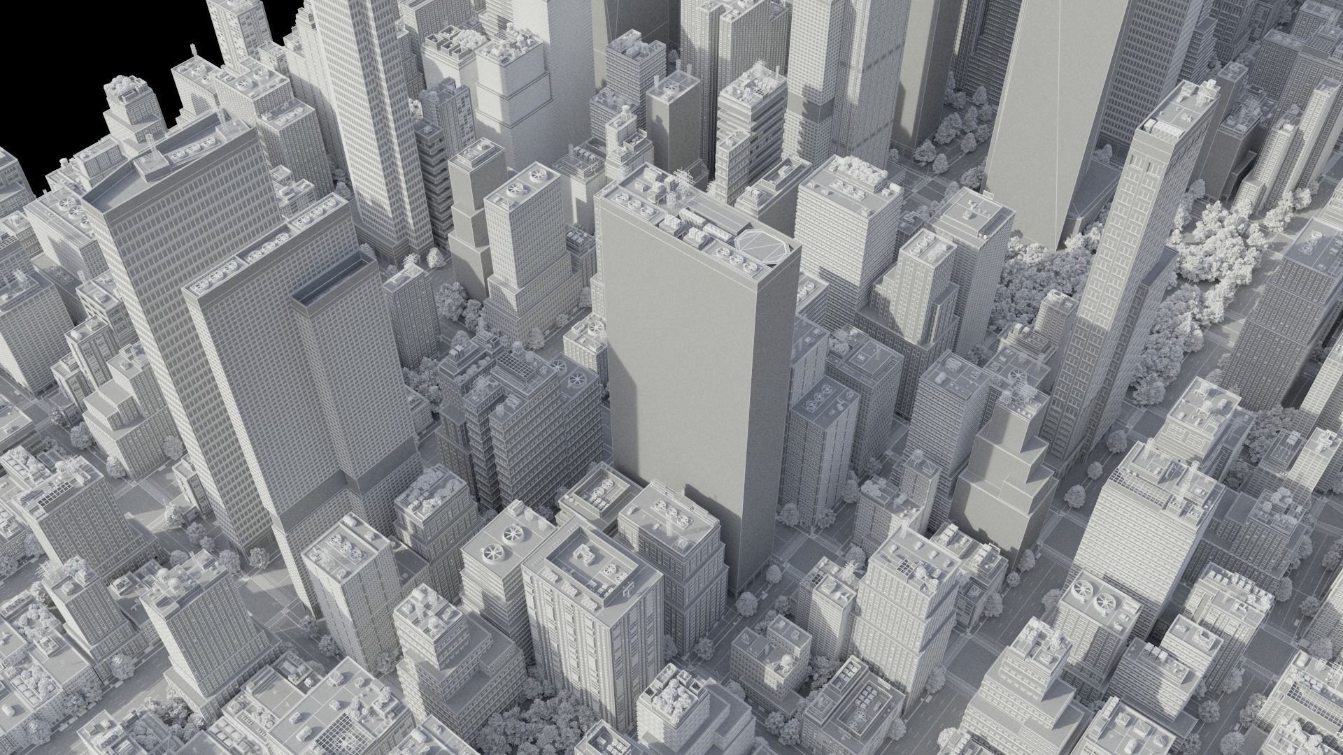 Realistic City S2 MAYA Low-poly 3D model_51