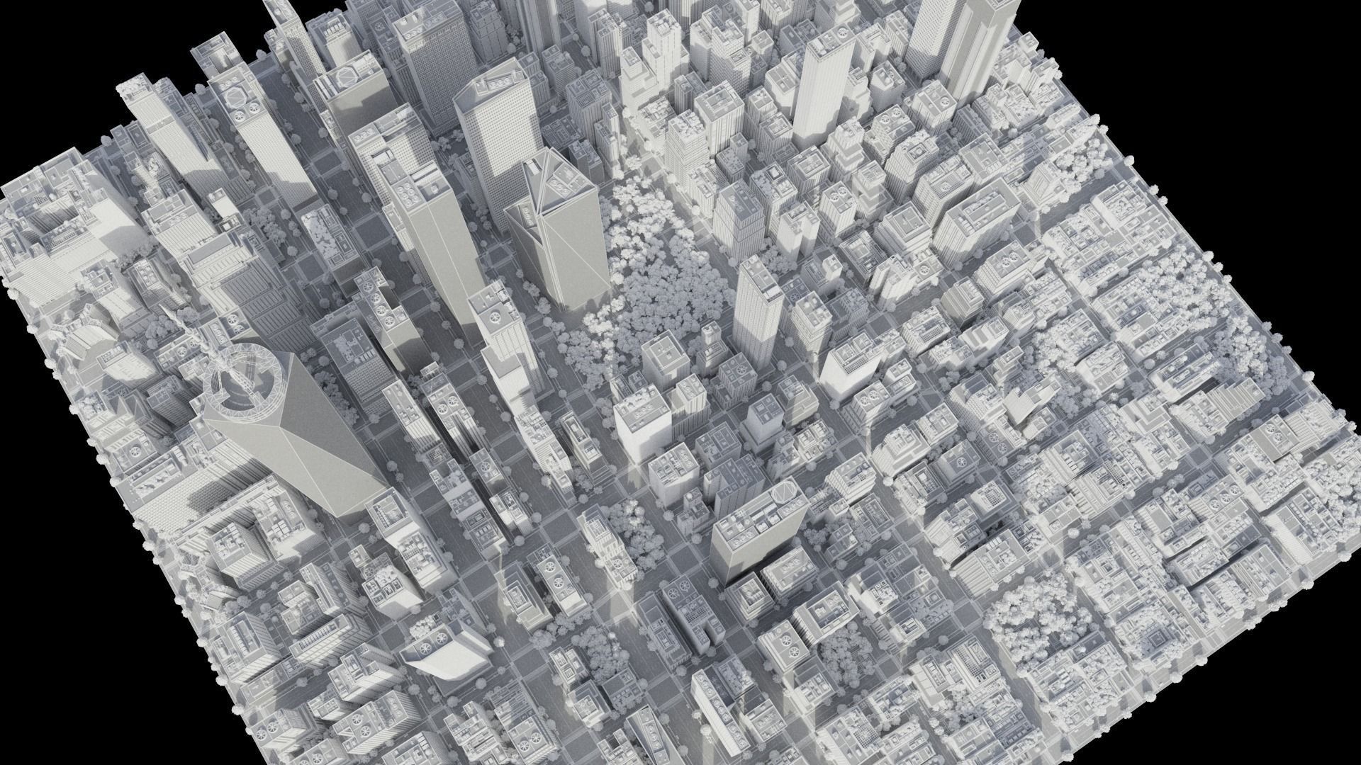 Realistic City S2 MAYA Low-poly 3D model_37