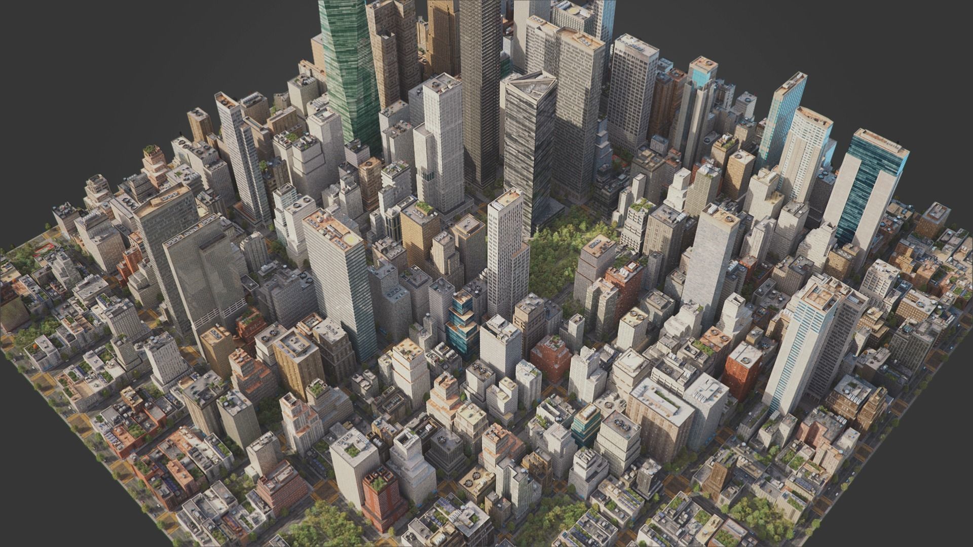 Realistic City S2 MAYA Low-poly 3D model_10