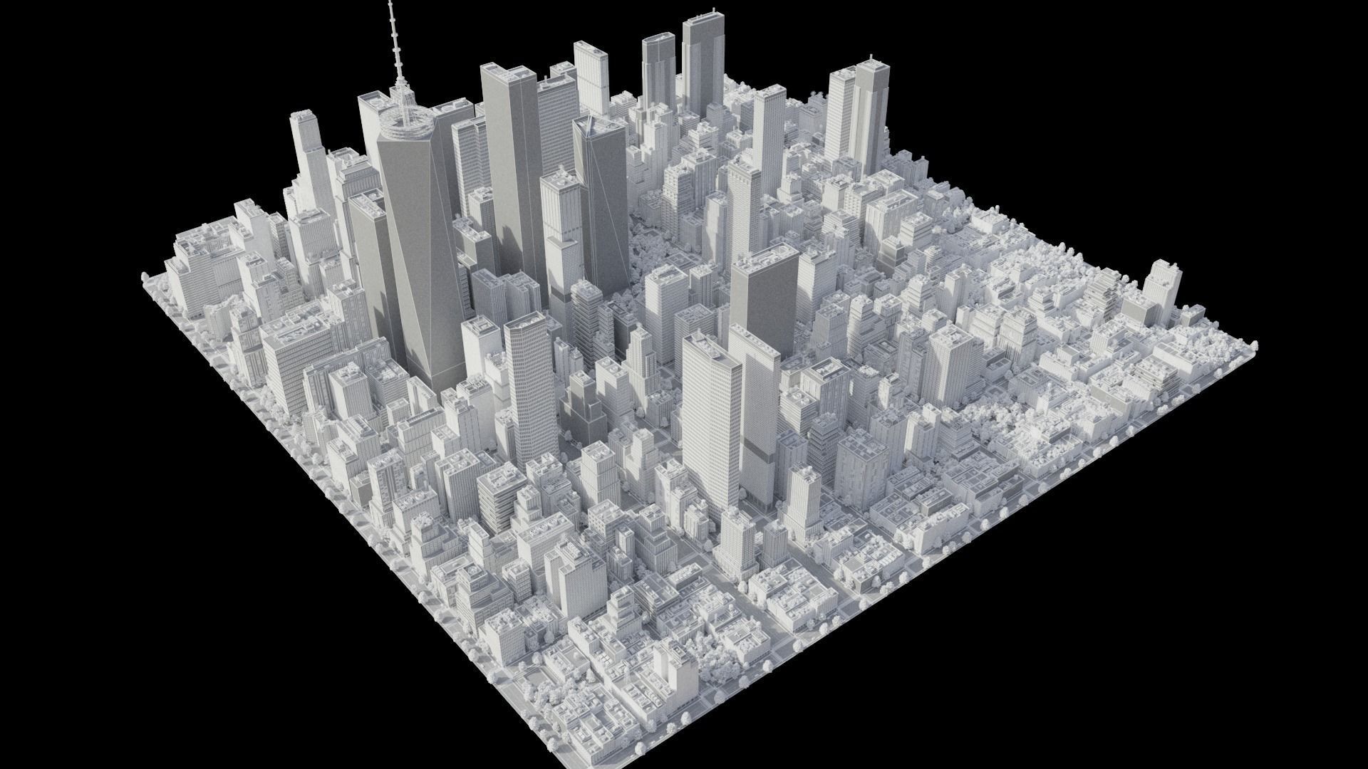 Realistic City S2 MAYA Low-poly 3D model_30