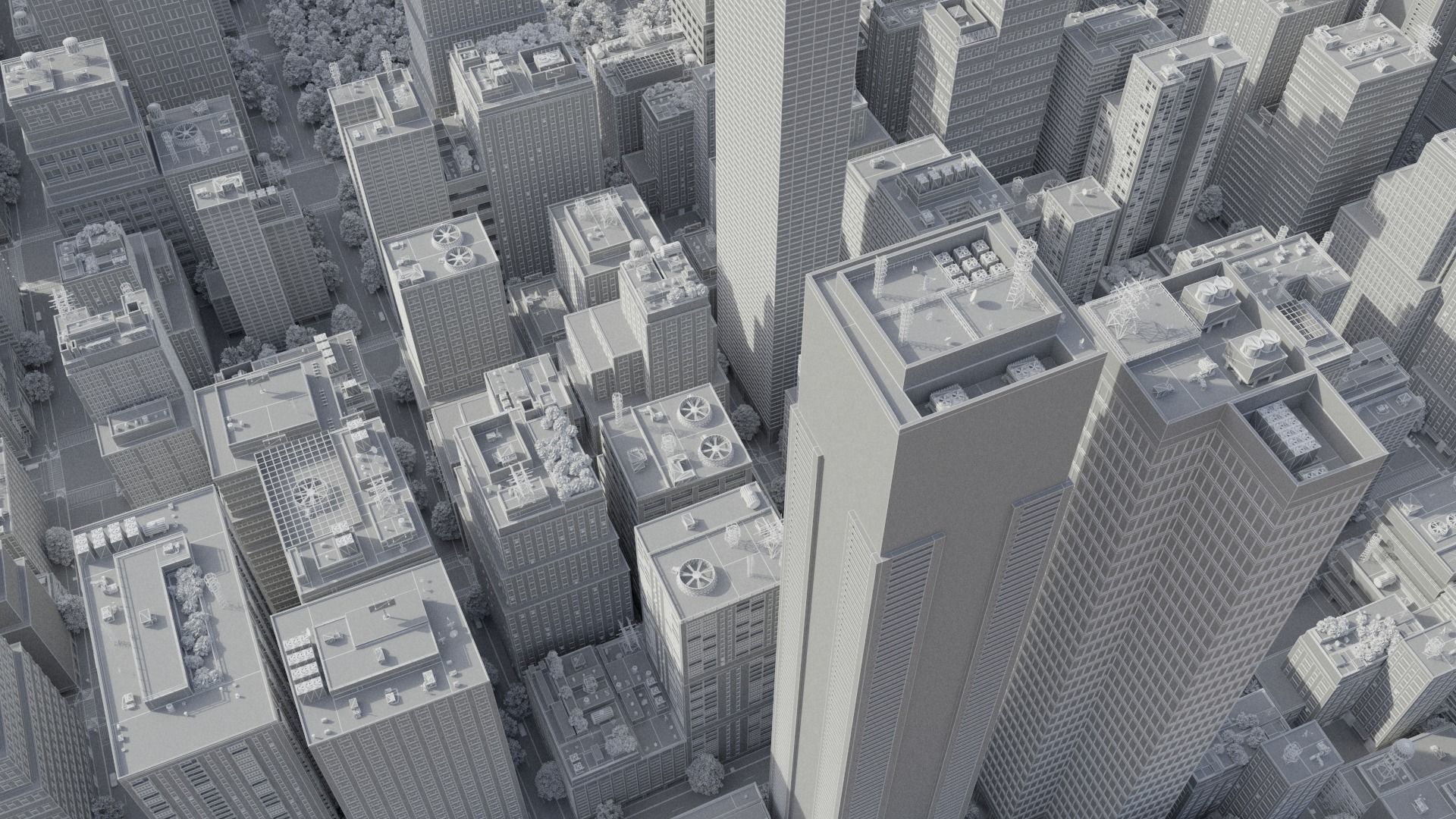 Realistic City S2 MAYA Low-poly 3D model_57