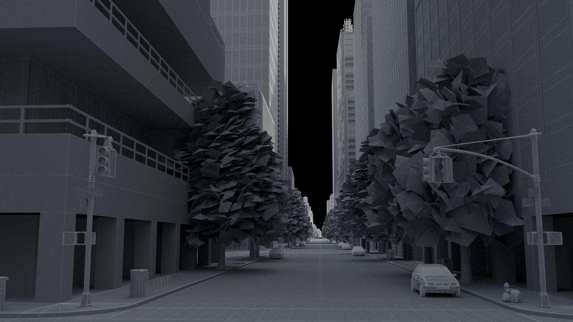 Realistic City S2 MAYA Low-poly 3D model_47