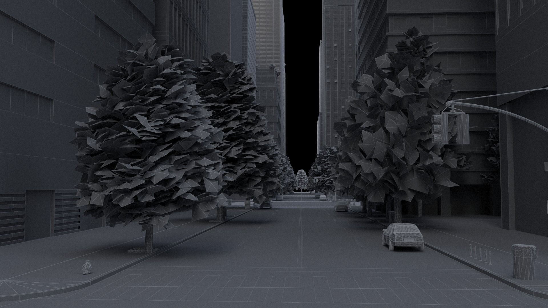 Realistic City S2 MAYA Low-poly 3D model_49