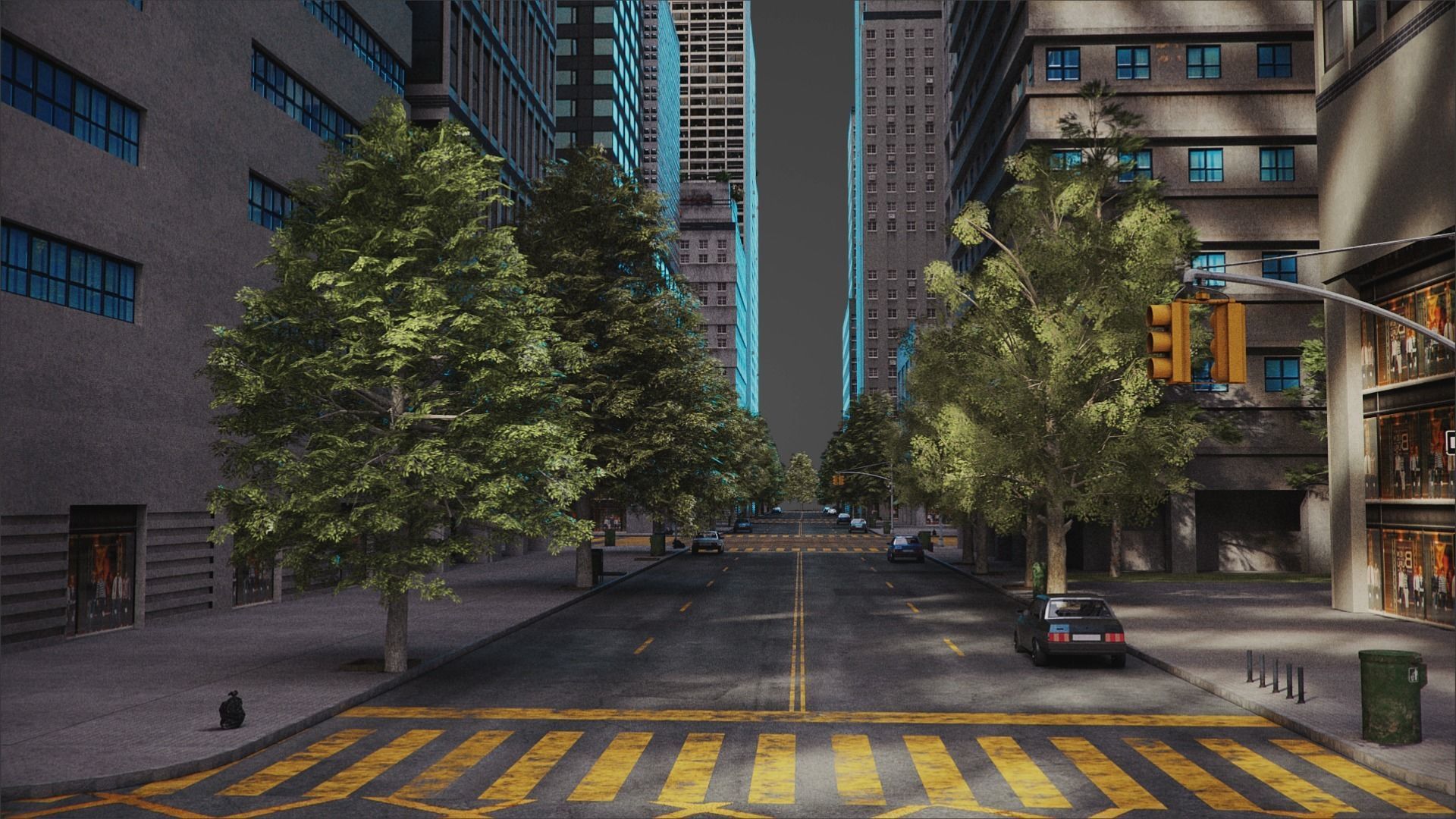 Realistic City S2 MAYA Low-poly 3D model_28