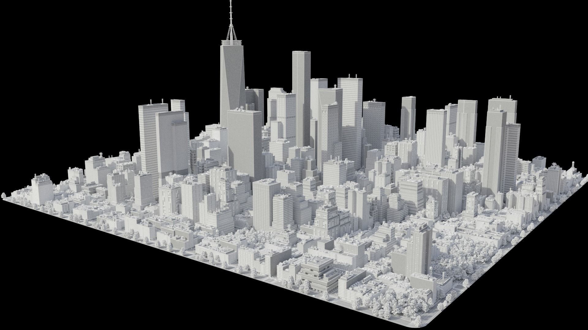 Realistic City S2 MAYA Low-poly 3D model_36