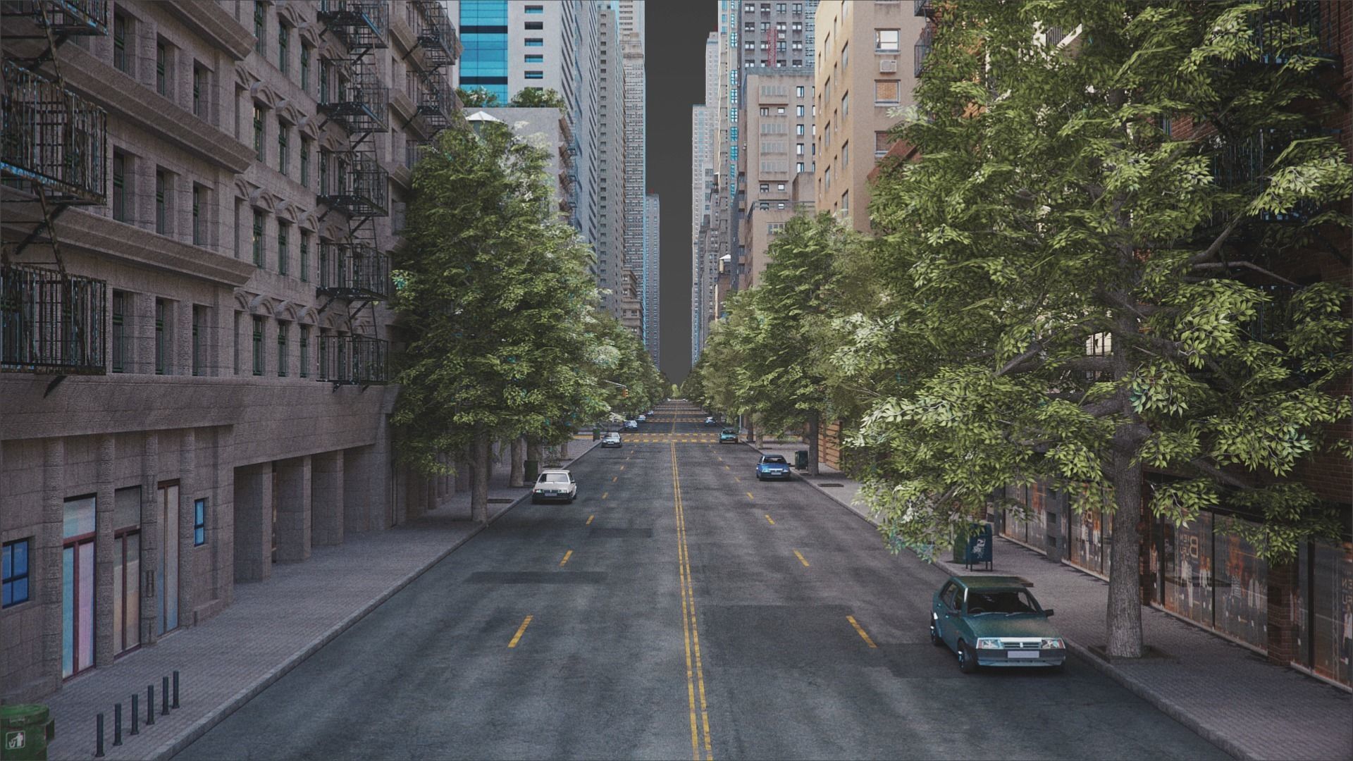 Realistic City S2 MAYA Low-poly 3D model_27