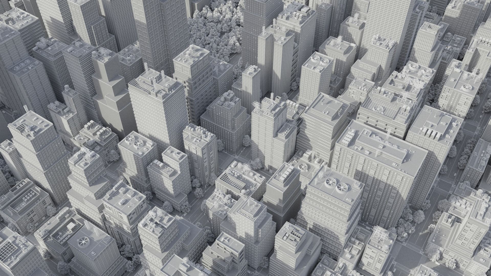 Realistic City S2 MAYA Low-poly 3D model_52
