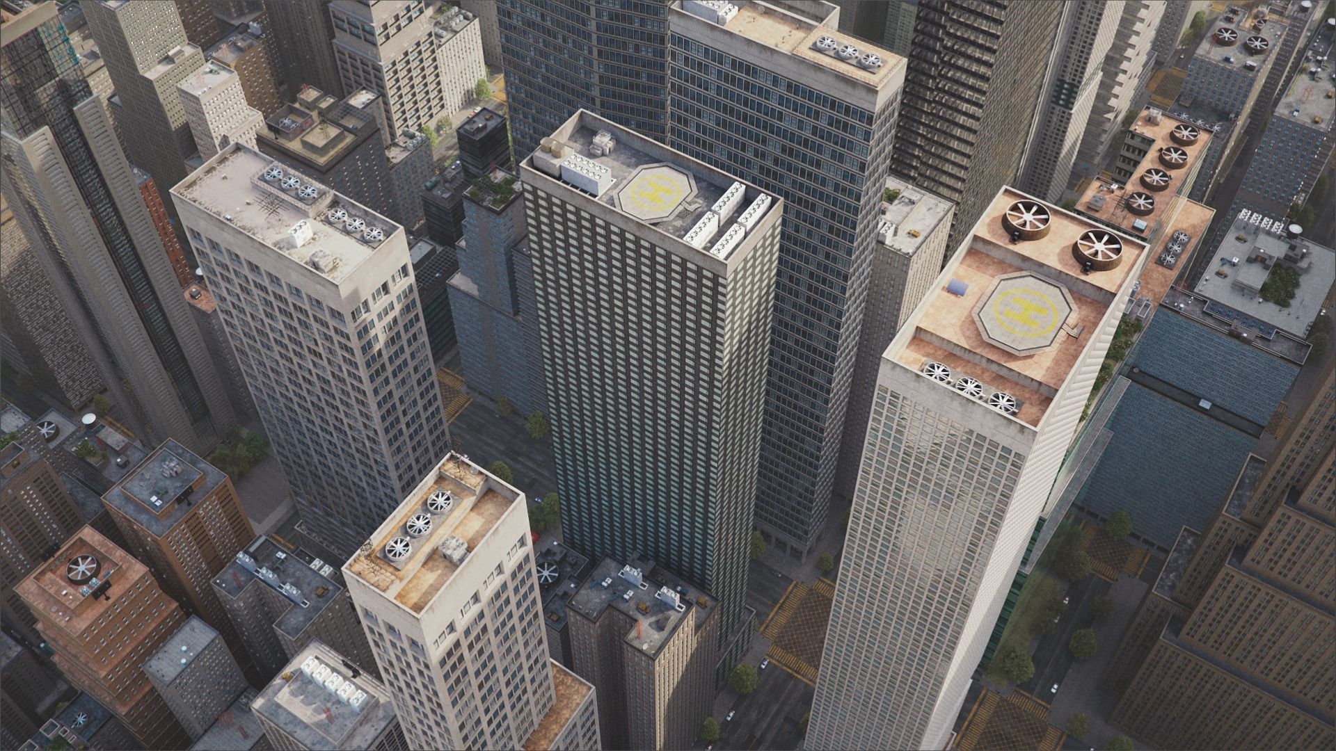 Realistic City S2 MAYA Low-poly 3D model_18