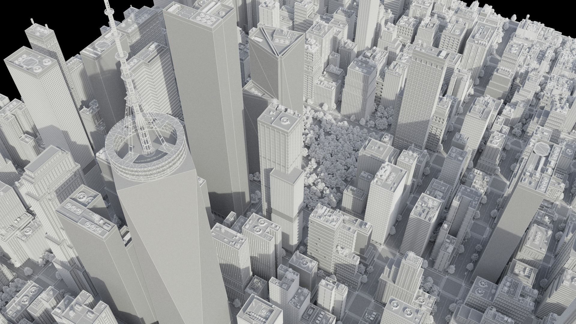 Realistic City S2 MAYA Low-poly 3D model_42