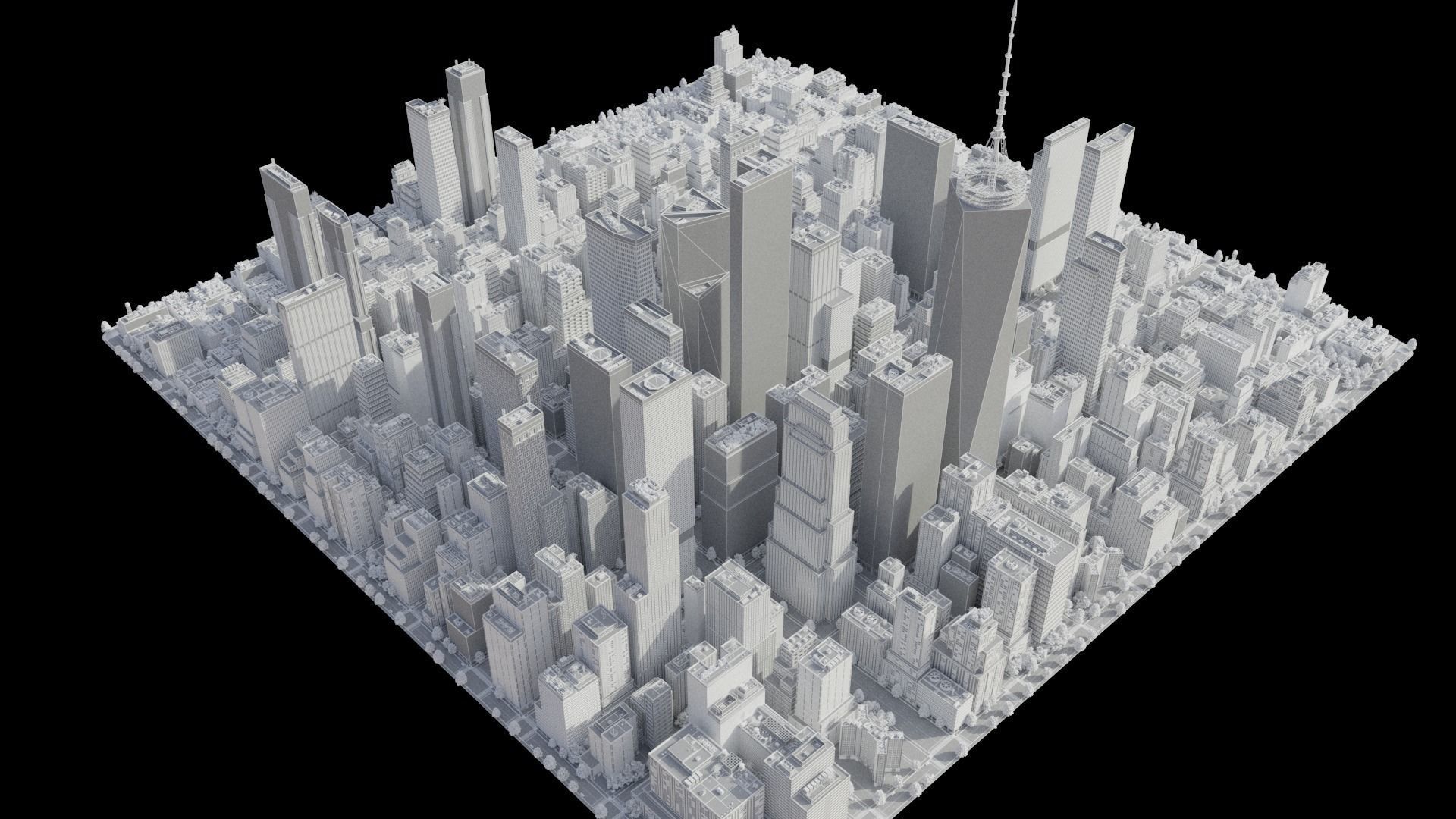 Realistic City S2 MAYA Low-poly 3D model_32