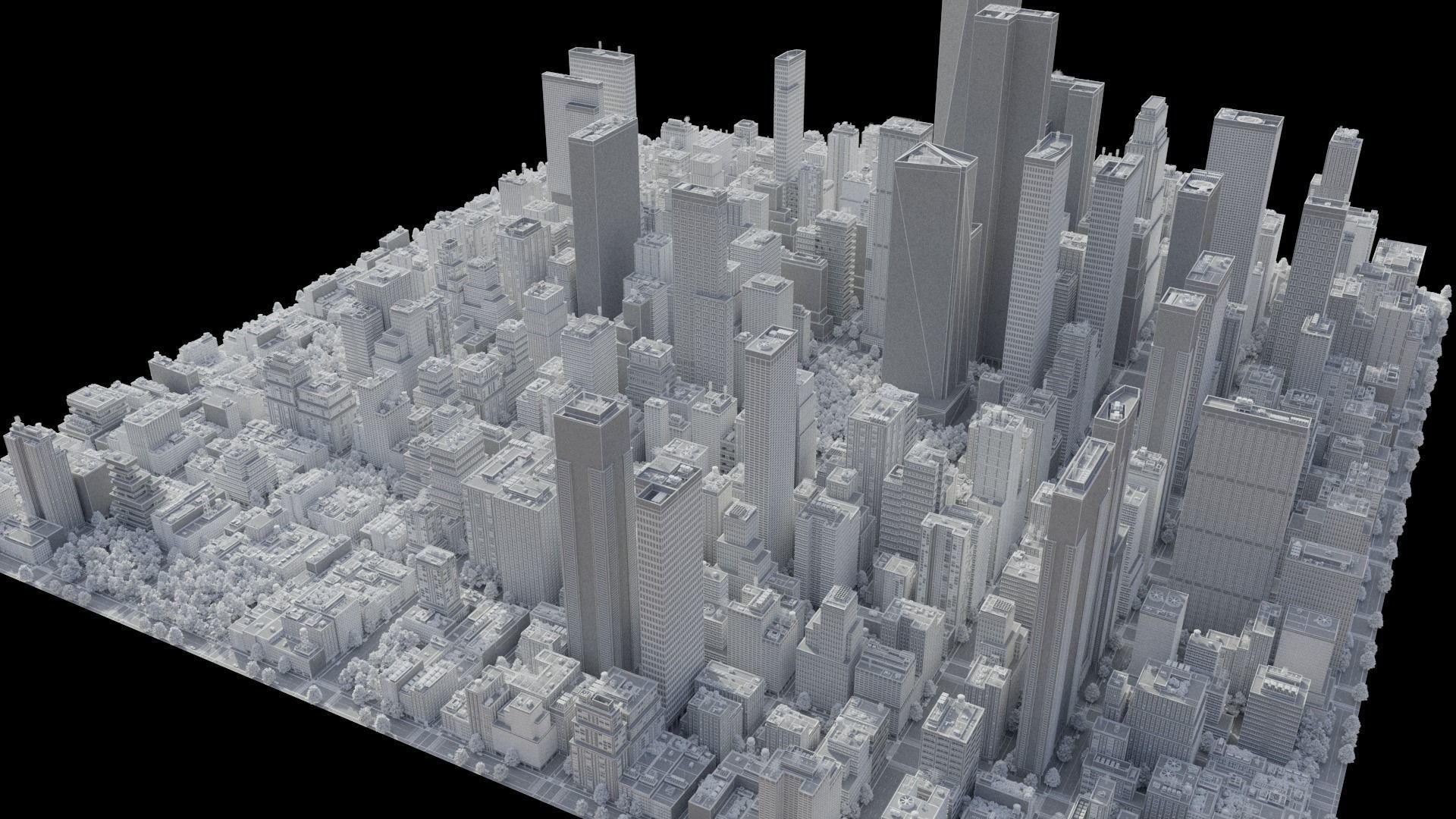 Realistic City S2 MAYA Low-poly 3D model_34