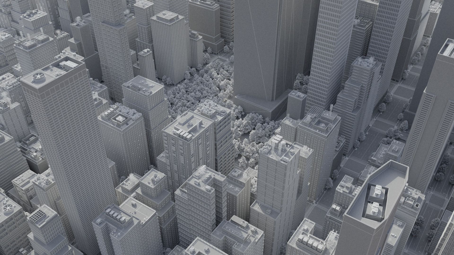 Realistic City S2 MAYA Low-poly 3D model_56