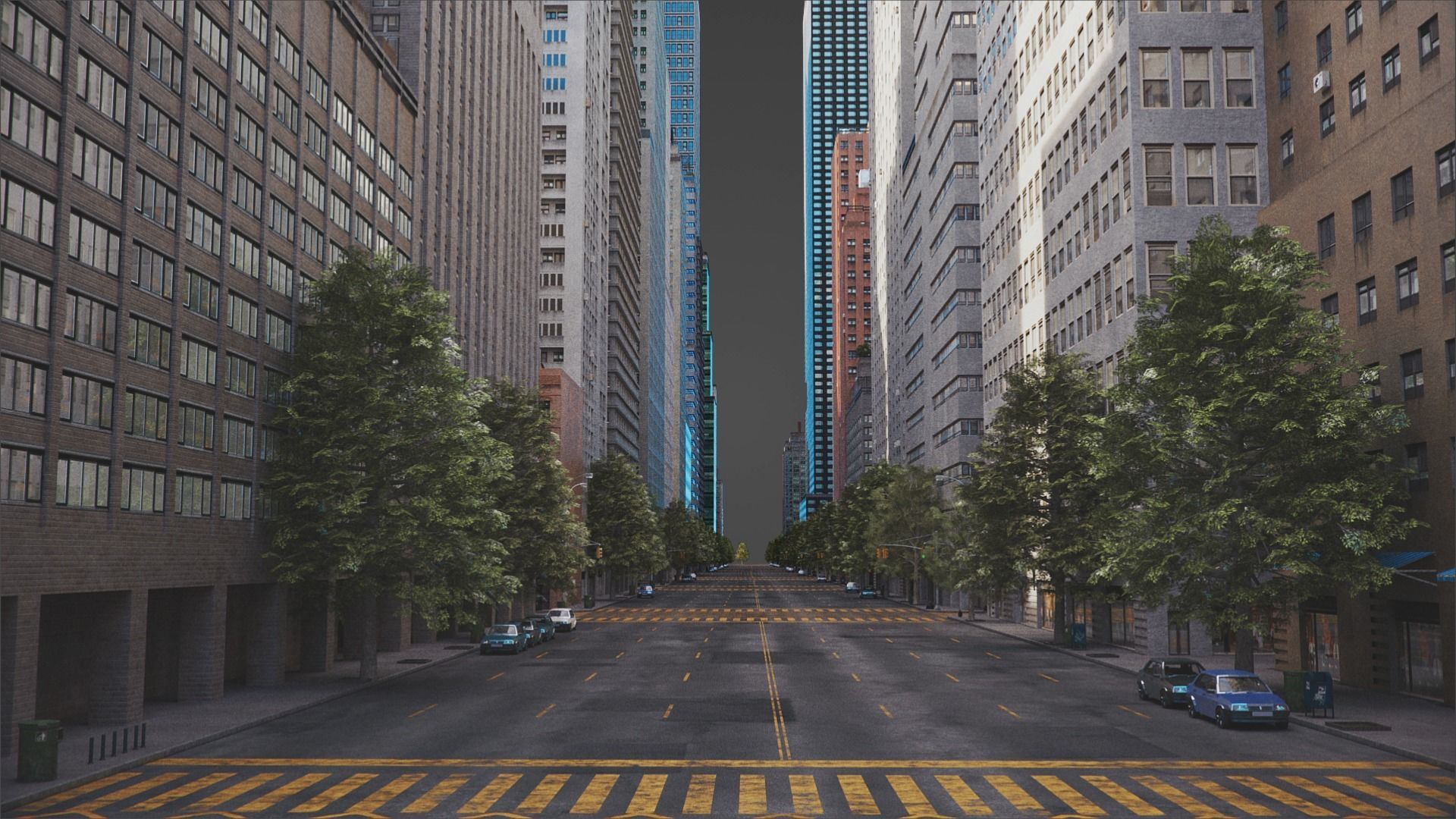 Realistic City S2 MAYA Low-poly 3D model_24