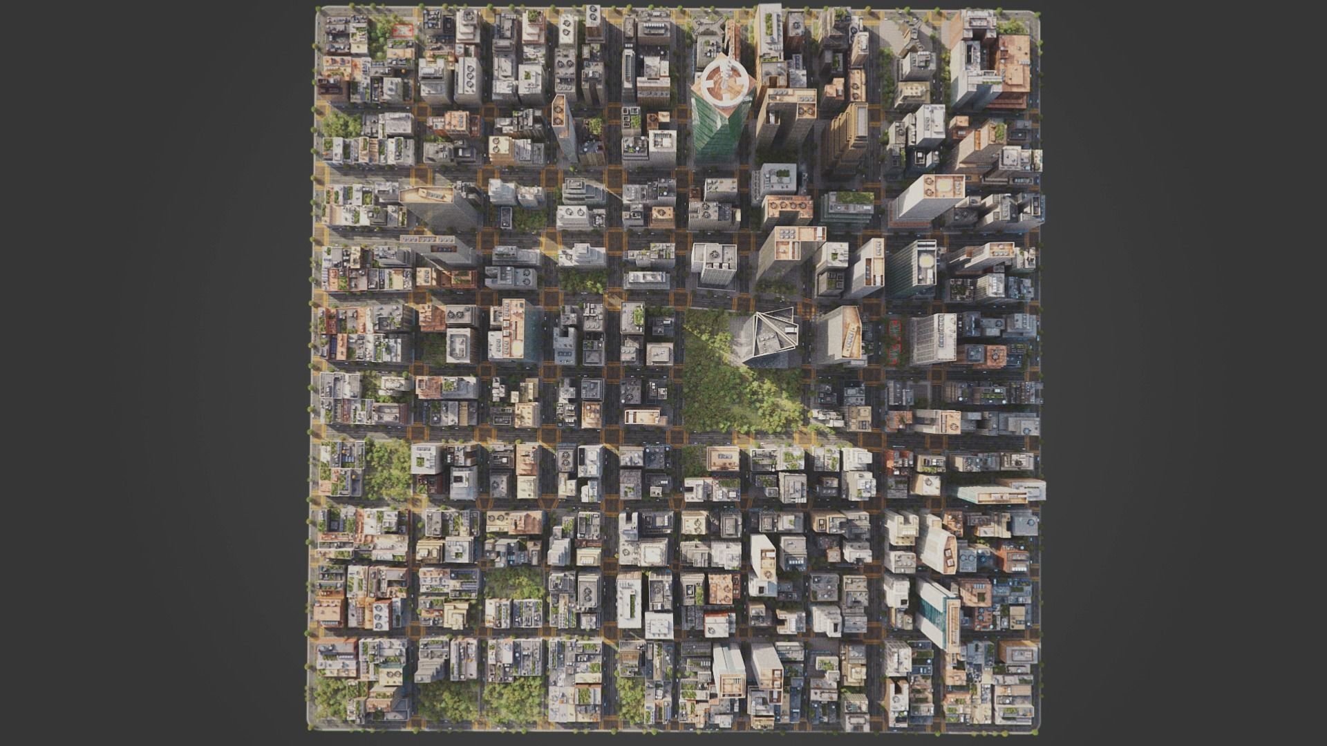 Realistic City S2 MAYA Low-poly 3D model_11