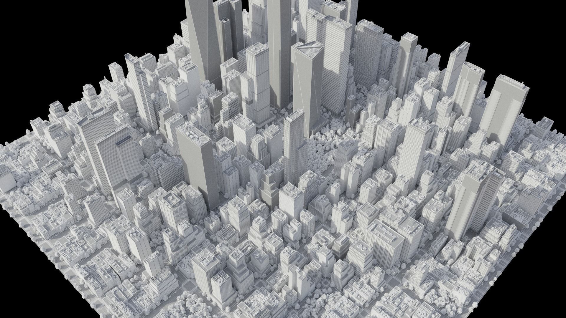 Realistic City S2 MAYA Low-poly 3D model_38