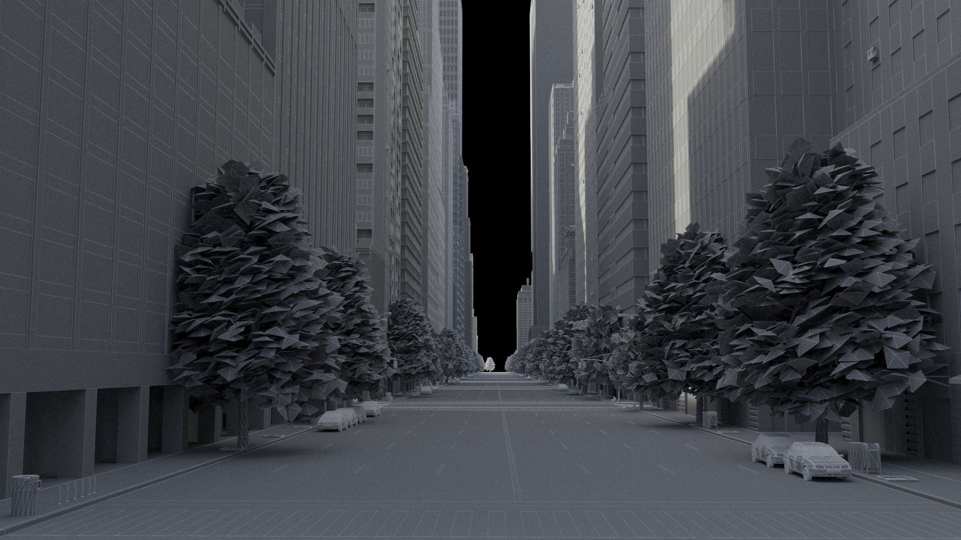 Realistic City S2 MAYA Low-poly 3D model_40