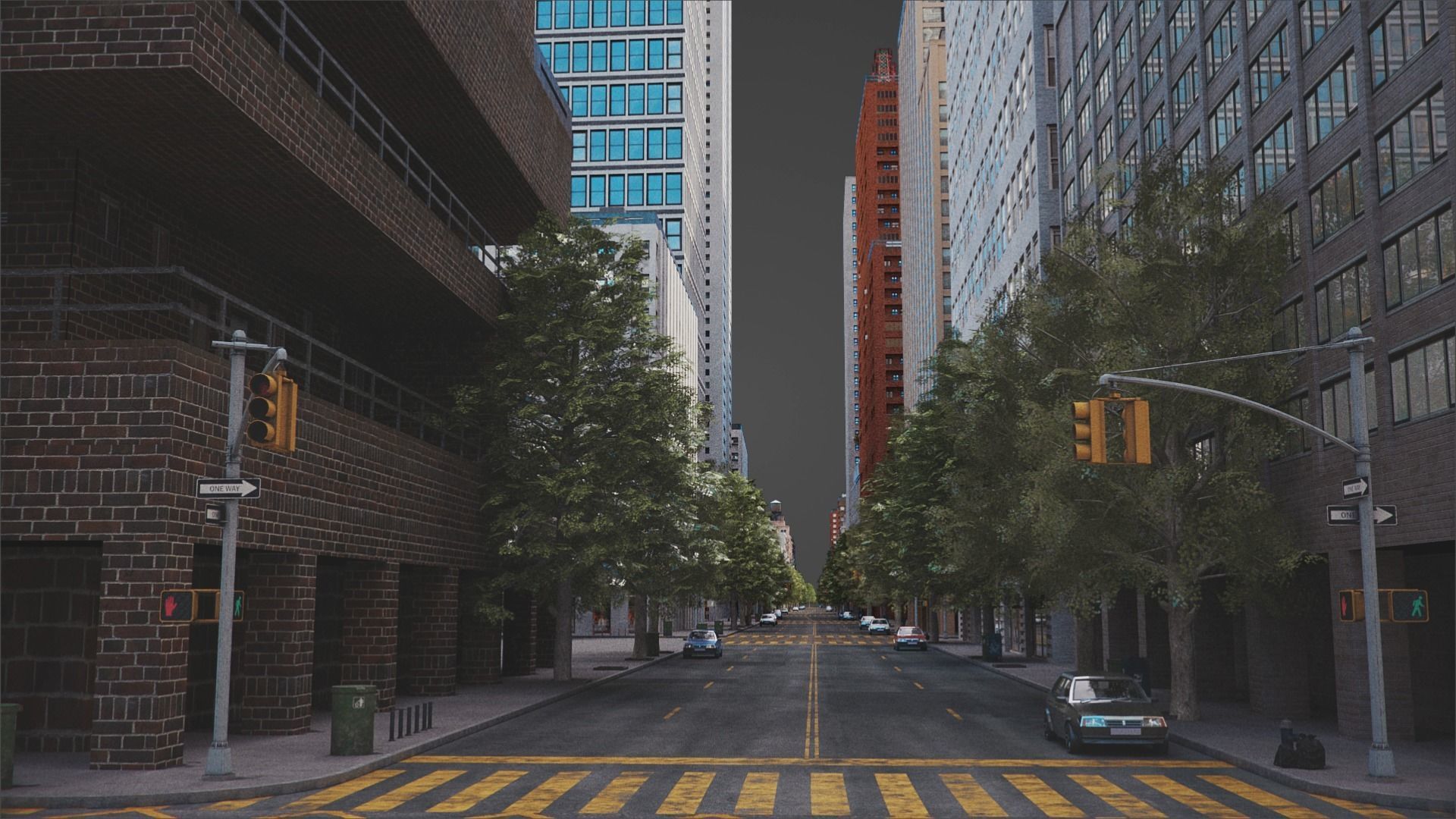 Realistic City S2 MAYA Low-poly 3D model_26