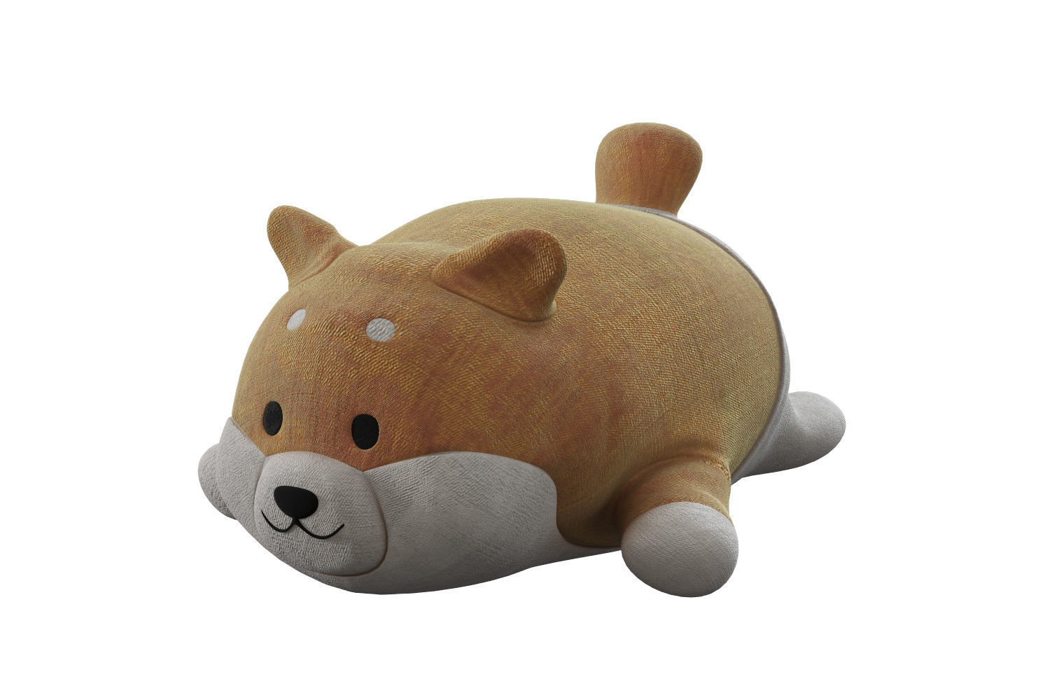 Shiba soft toy  3D model_2