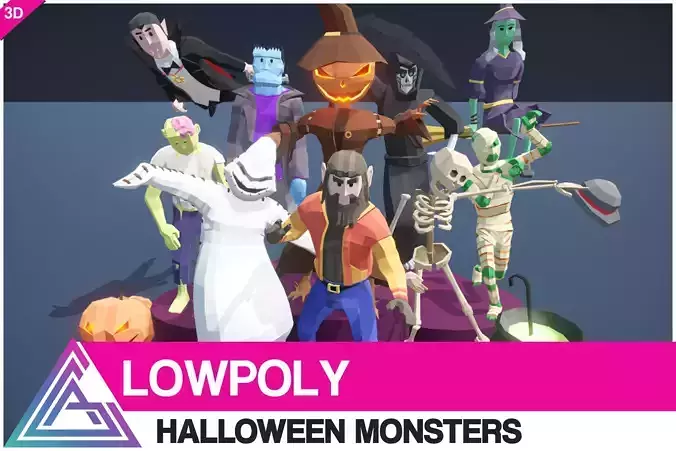 LOWPOLY - Halloween Monsters