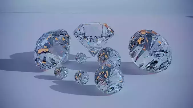 diamond 3D model sparkles in - sparkles 3D print model