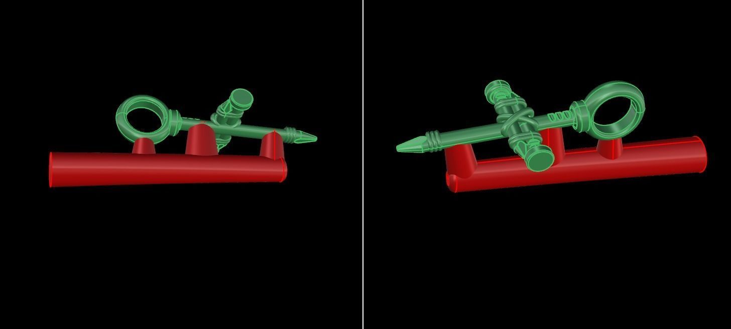 Dainty Rustic style Nail Cross Pendant Small Size 3D print model_11