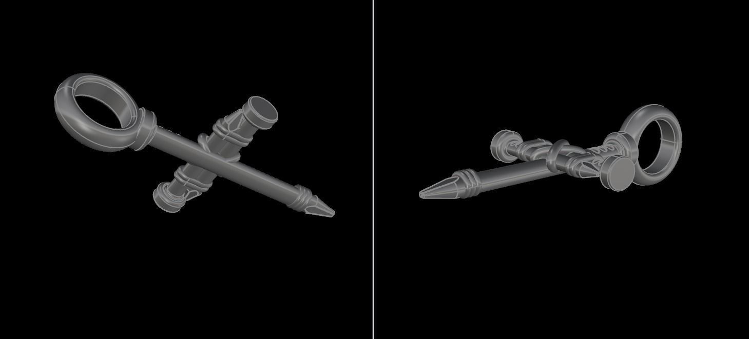 Dainty Rustic style Nail Cross Pendant Small Size 3D print model_13