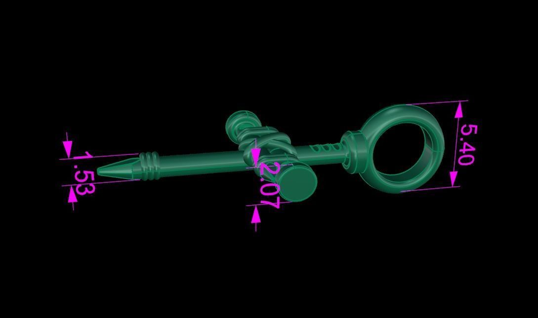 Dainty Rustic style Nail Cross Pendant Small Size 3D print model_9