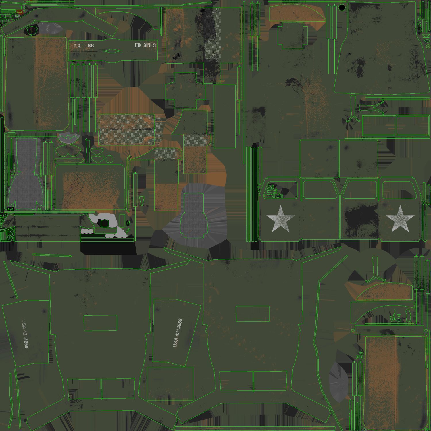 Cargo Truck US White 666 Low-poly 3D model_20