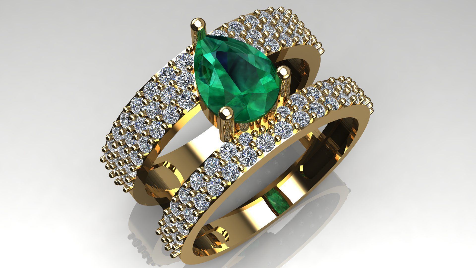 women ring 3D print model_3