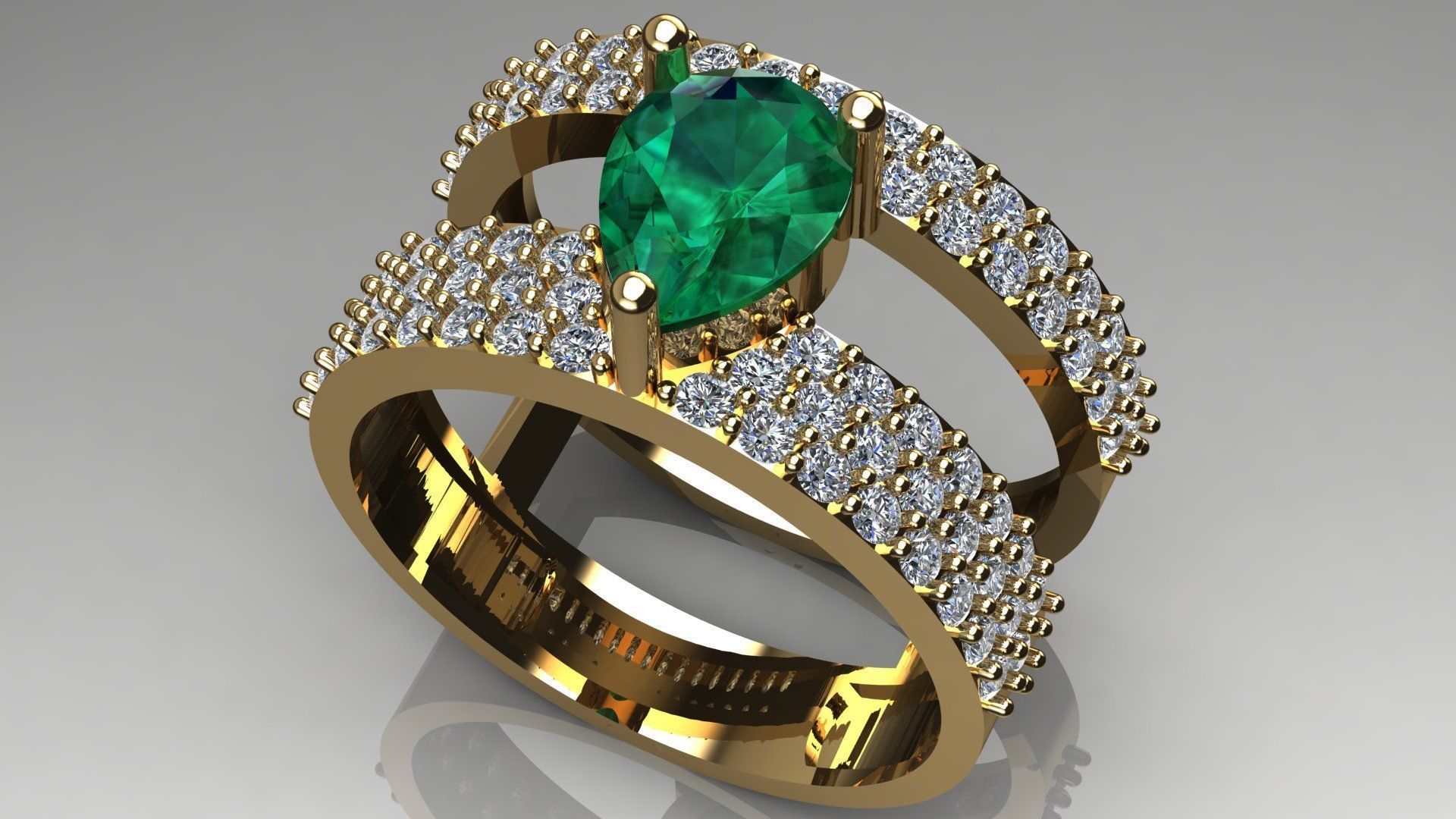women ring 3D print model_2