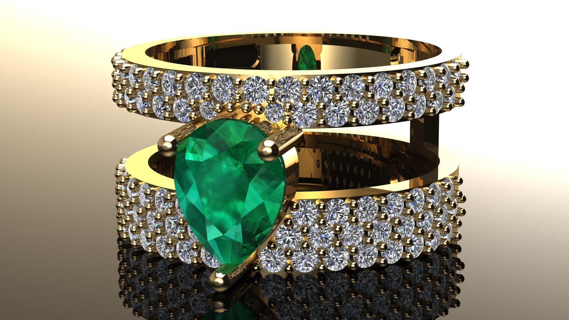 women ring 3D print model_1