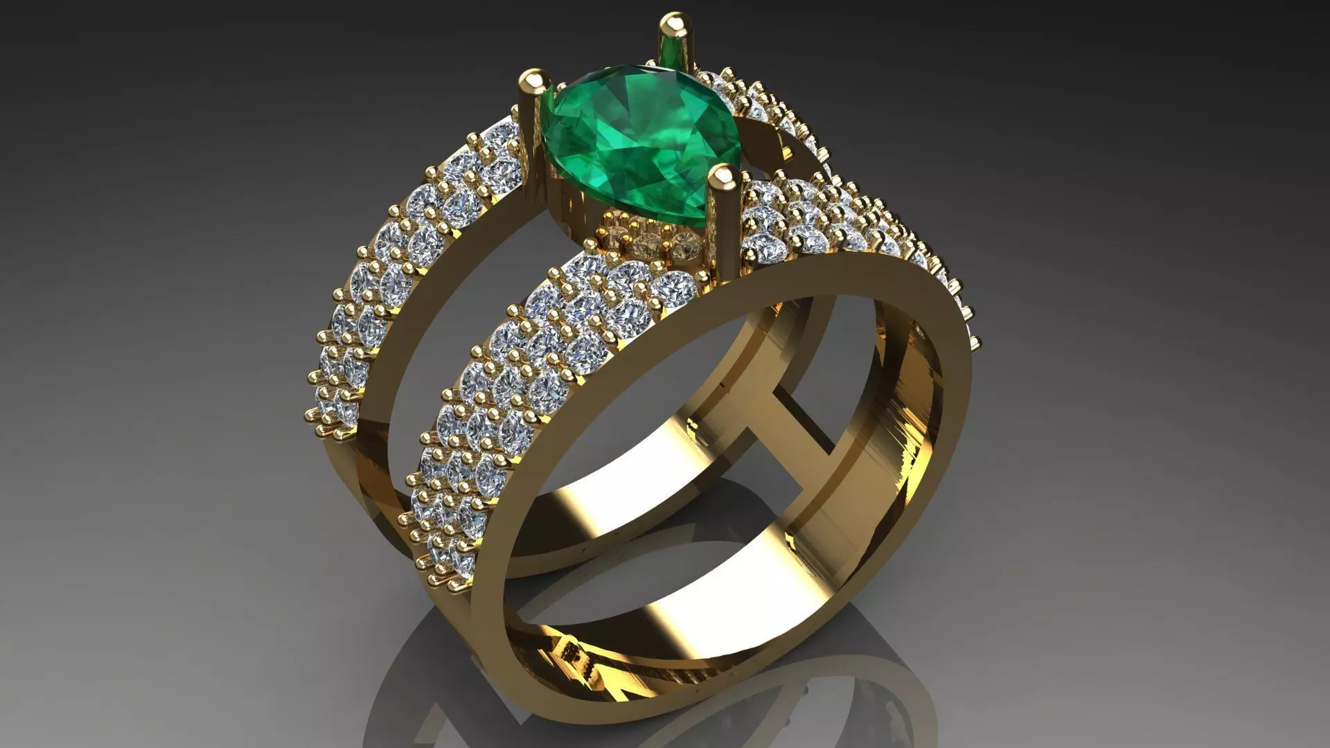 women ring 3D print model_0