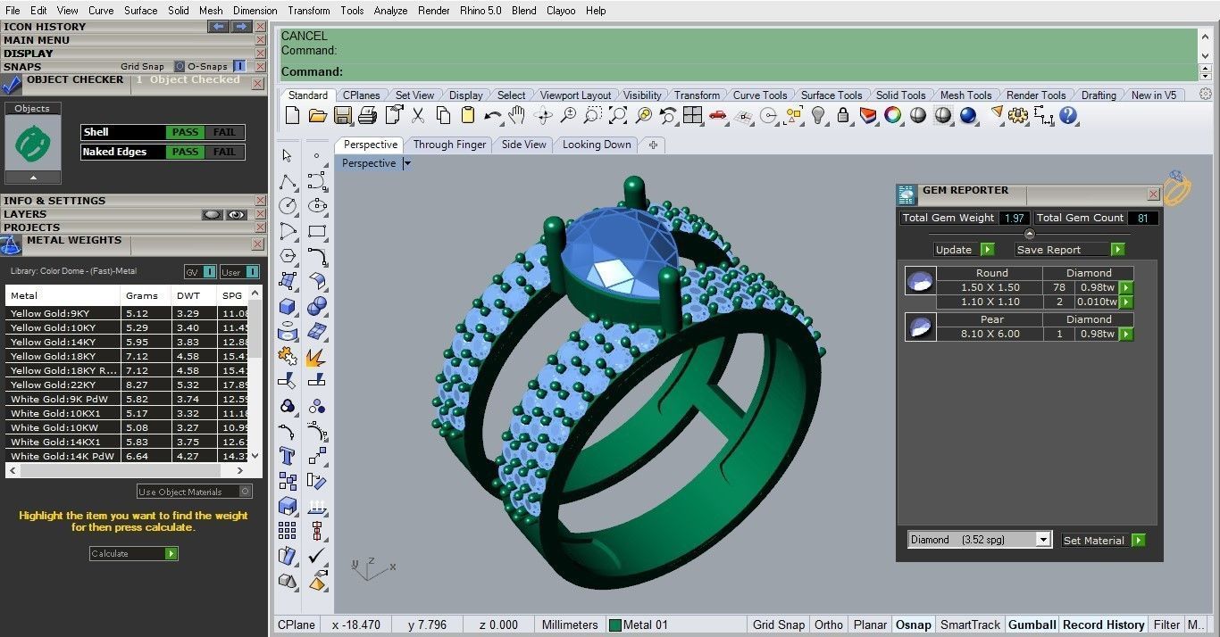 women ring 3D print model_4