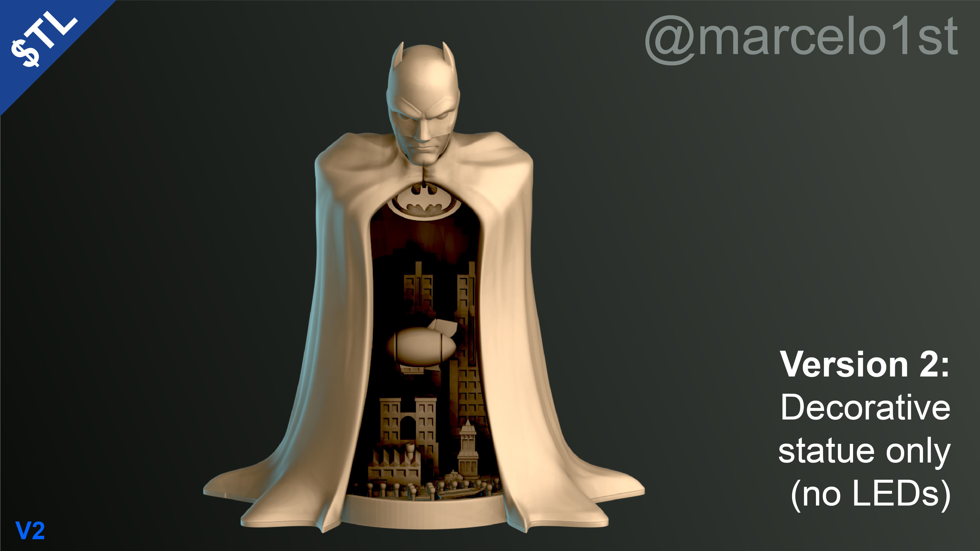 Batman City - Table Lamp 3D print model_20
