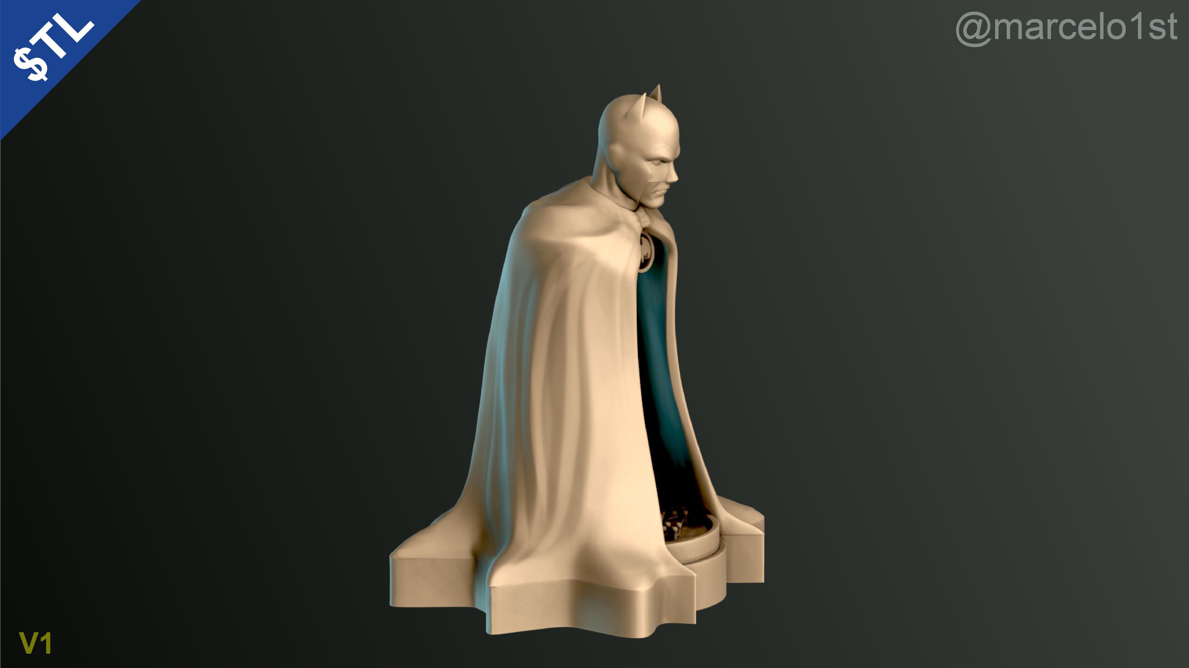 Batman City - Table Lamp 3D print model_2