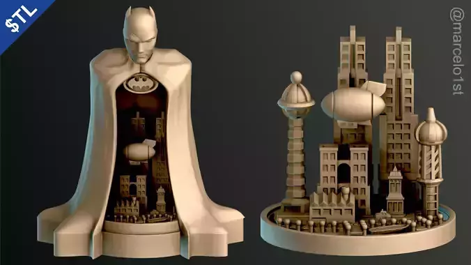 Batman City - Table Lamp 3D print model