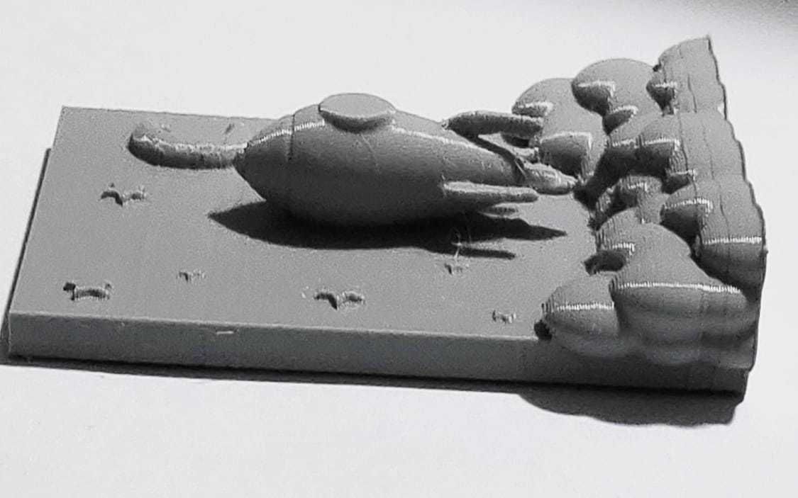 Cute Rocket Scenery 3D print model_6