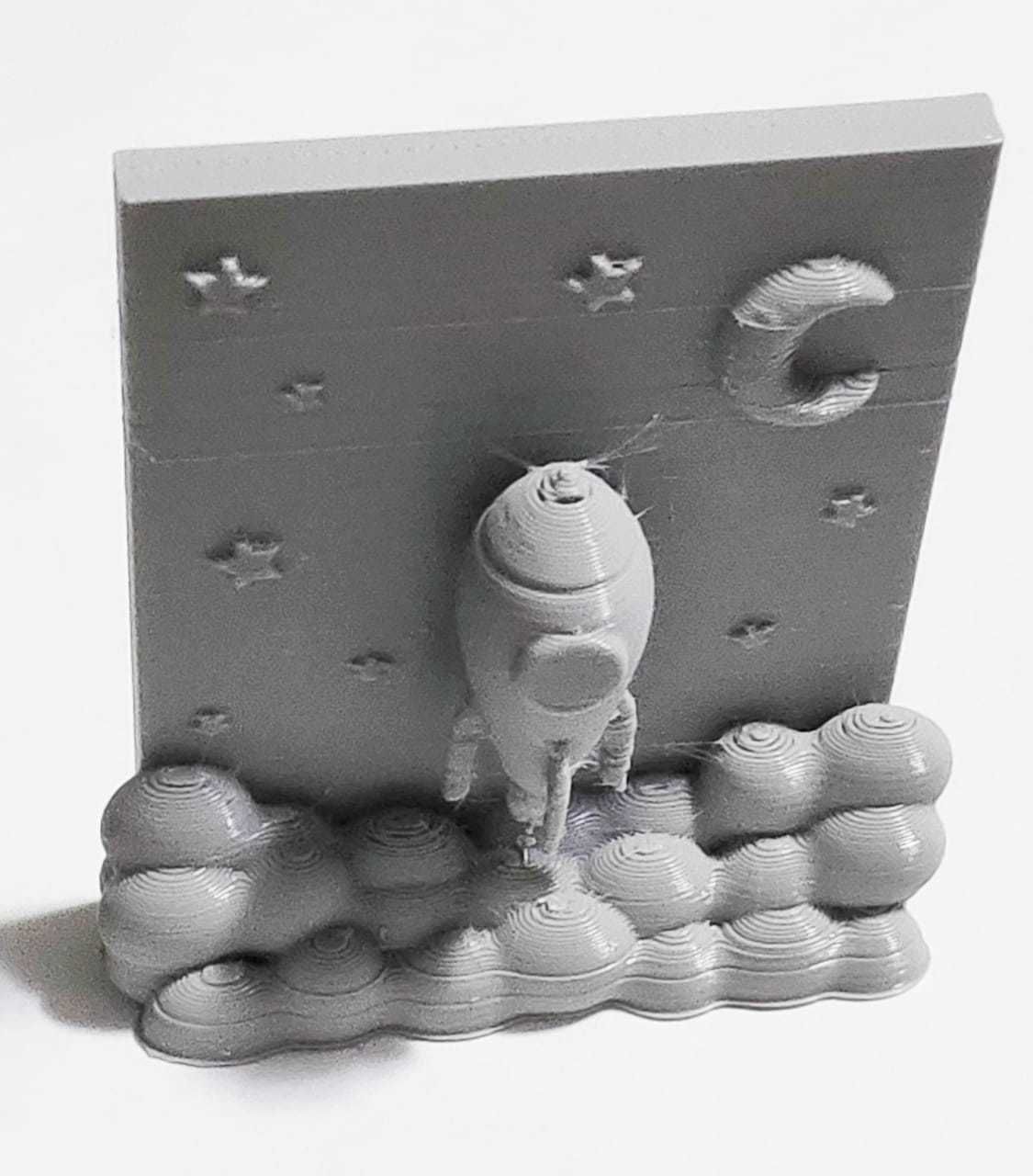 Cute Rocket Scenery 3D print model_4